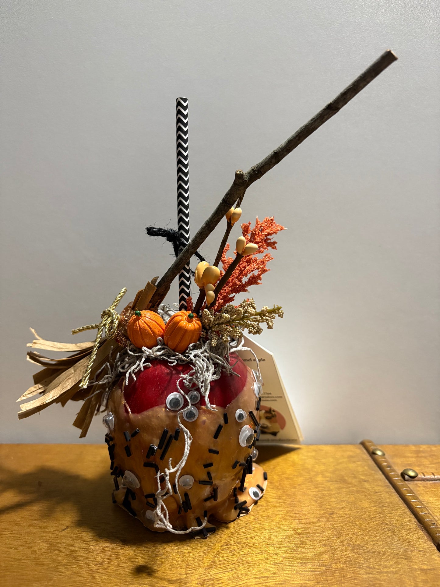 faux decorative caramel apple
