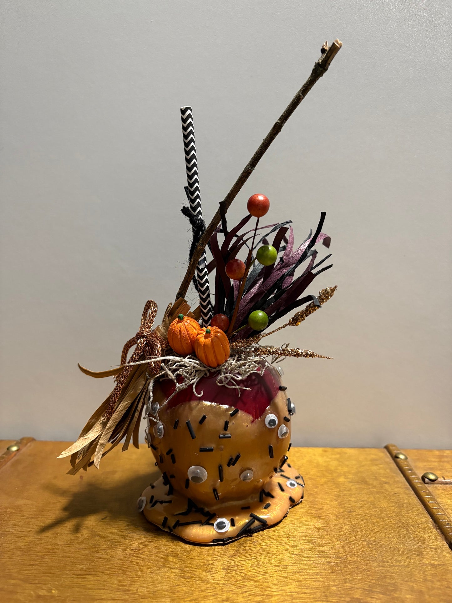 faux decorative caramel apple