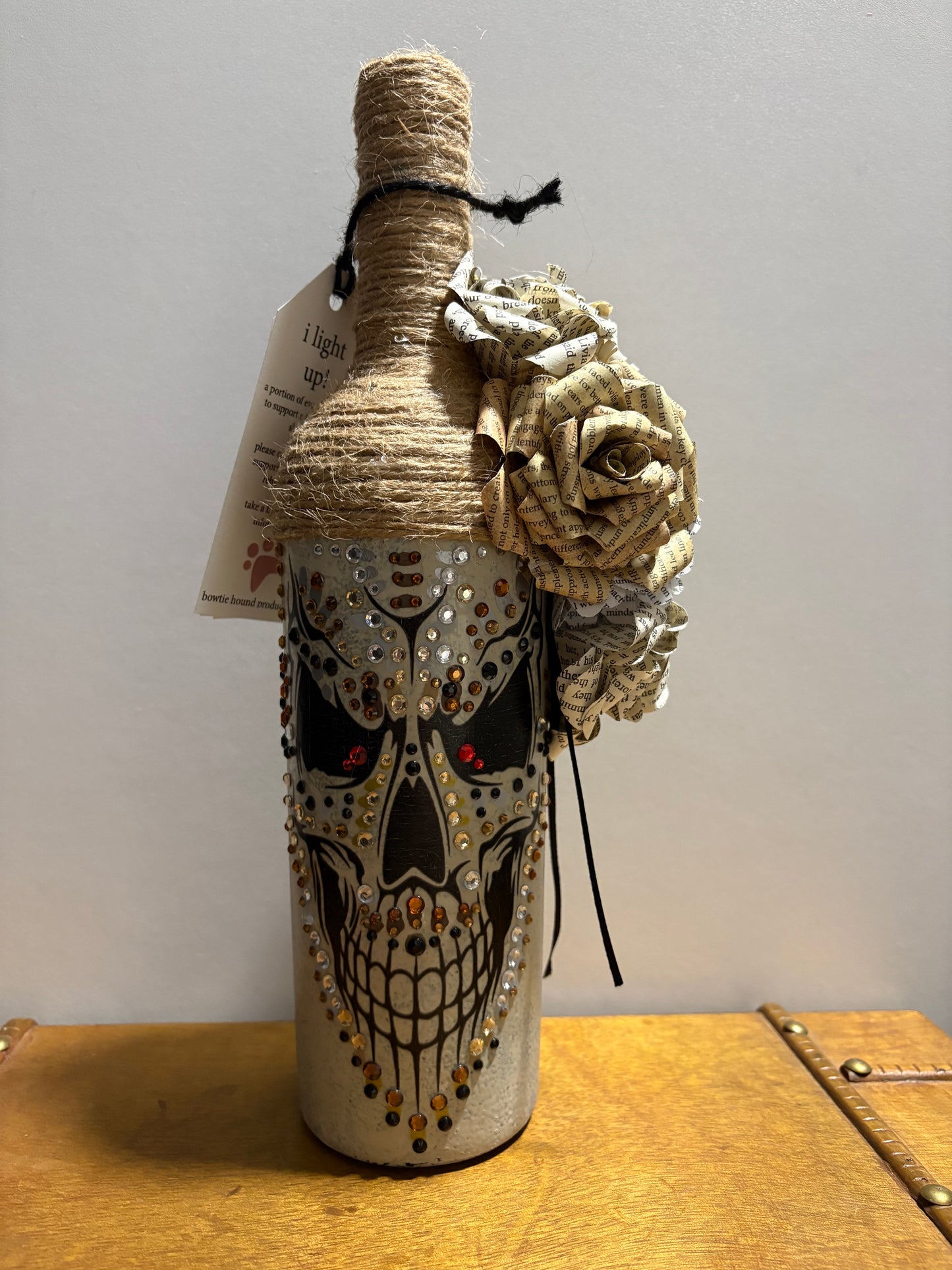 day of the dead wine bottle
