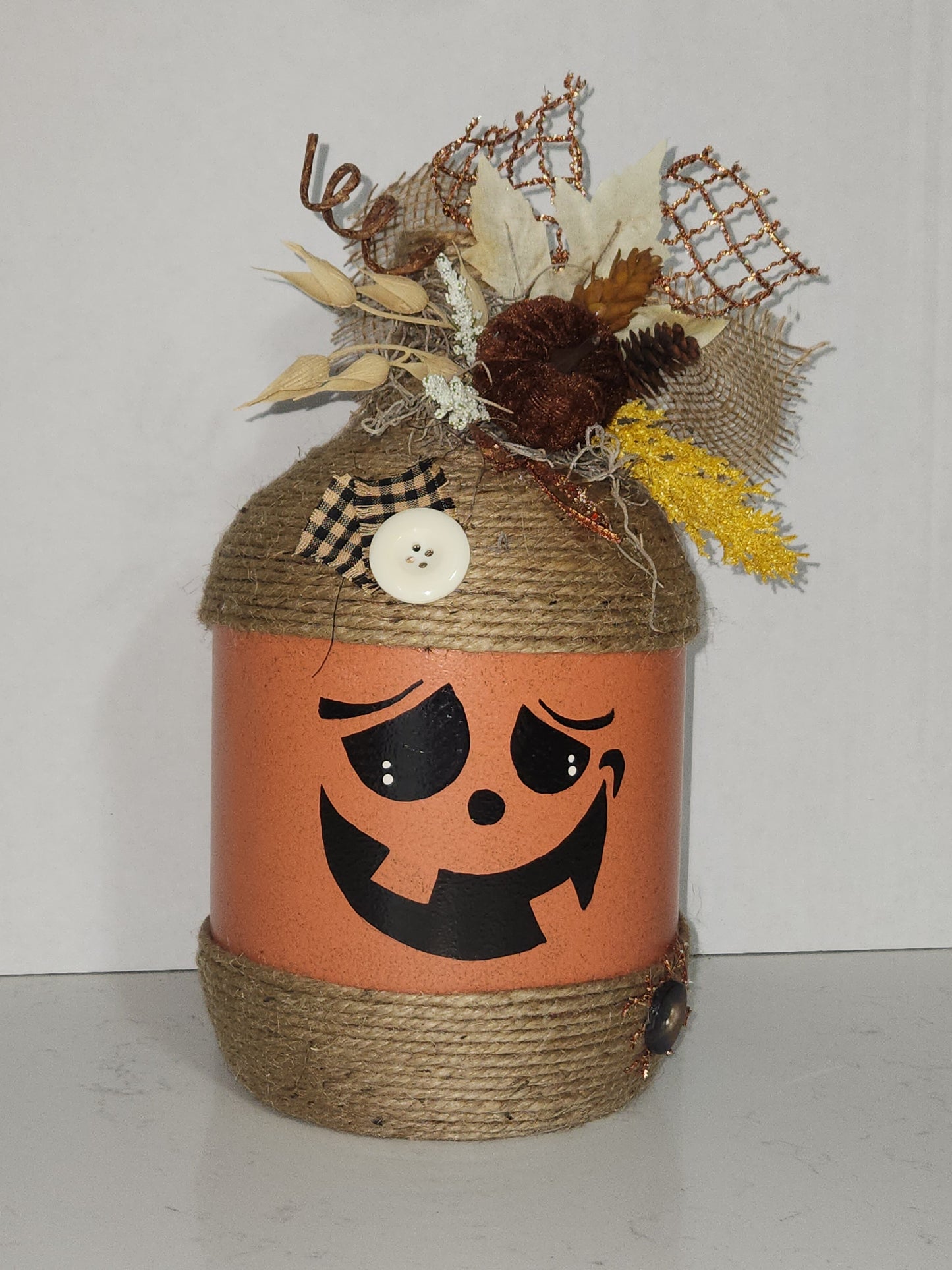 glass gallon jug jack-o-lantern