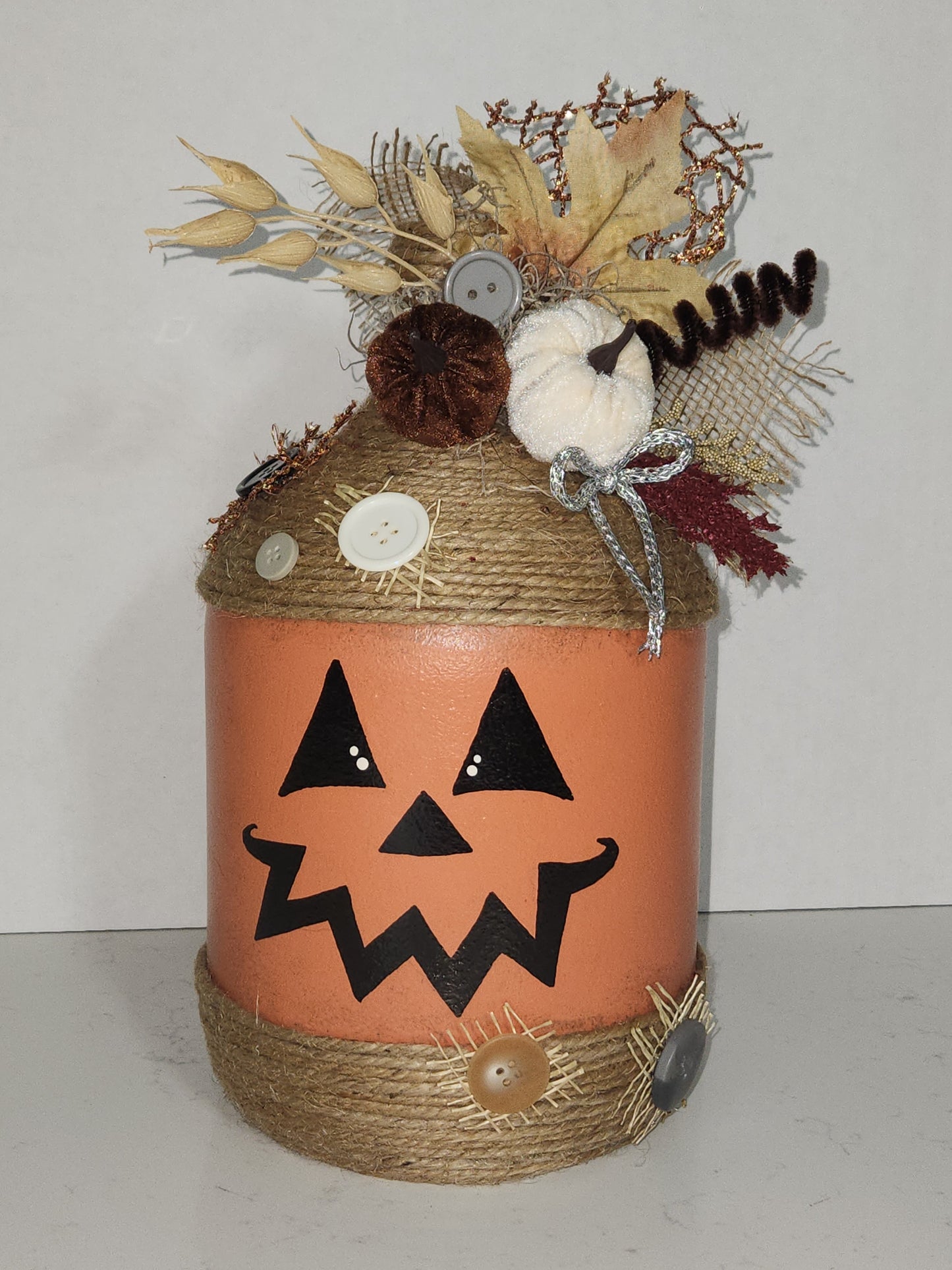 glass gallon jug jack-o-lantern