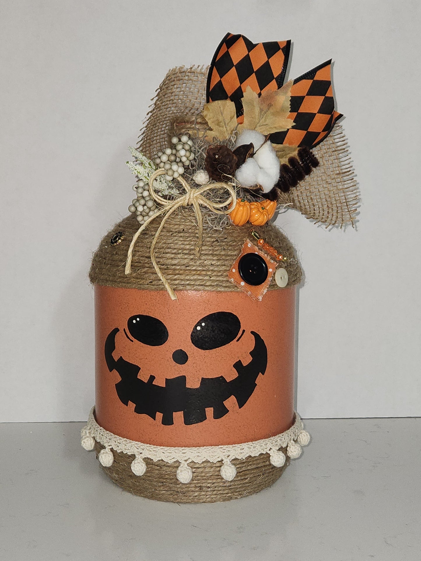 glass gallon jug jack-o-lantern