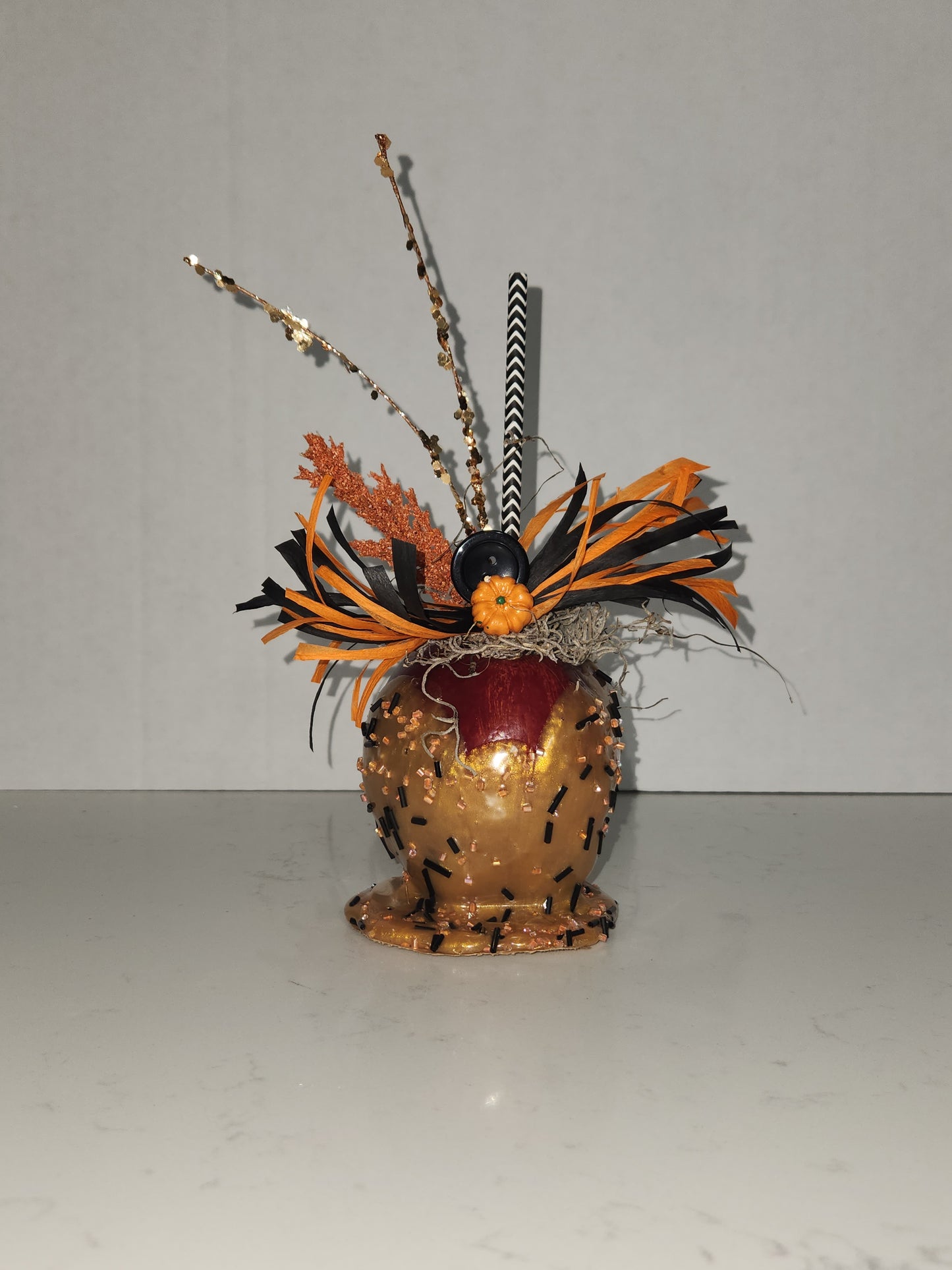faux decorative caramel apple