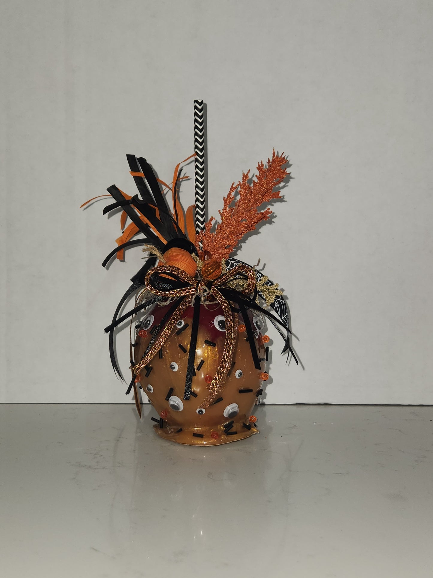 faux decorative caramel apple