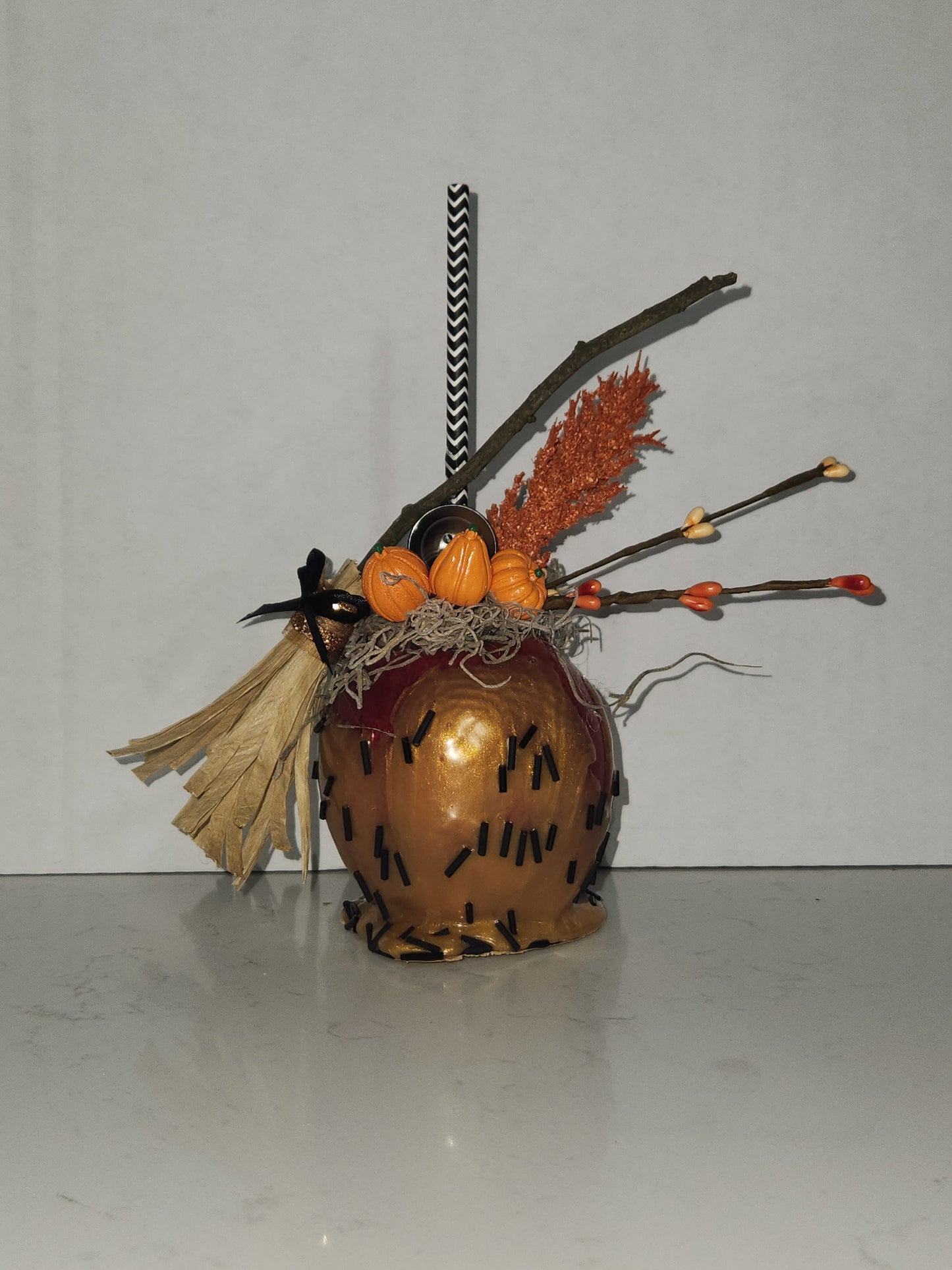 faux decorative caramel apple