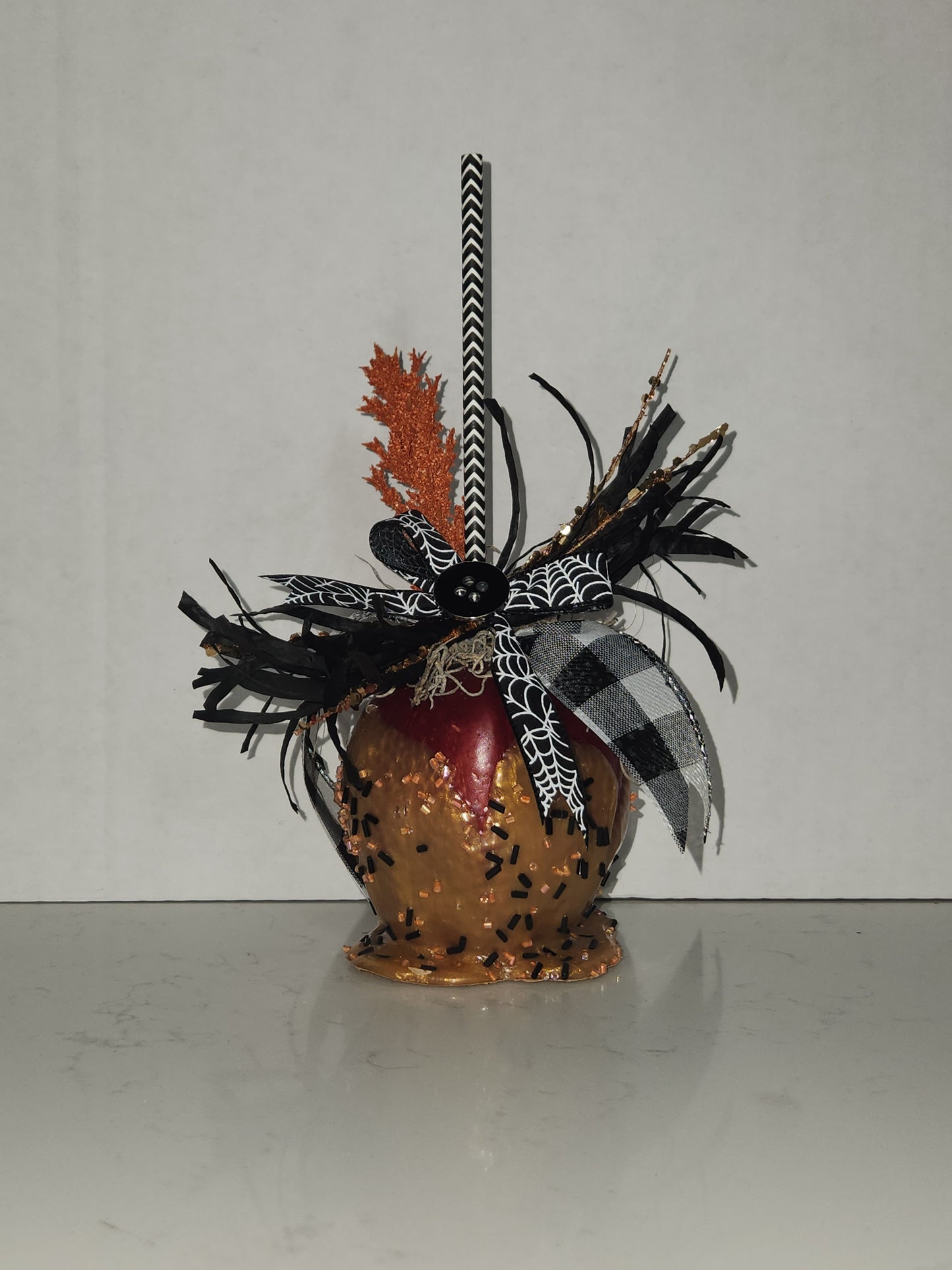 faux decorative caramel apple