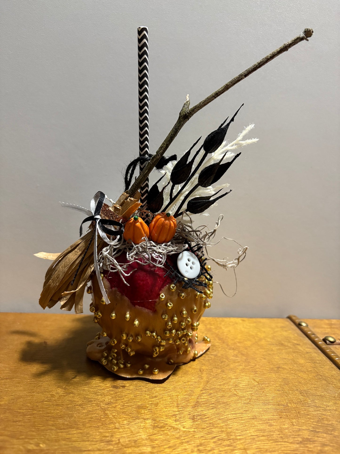 faux decorative caramel apple