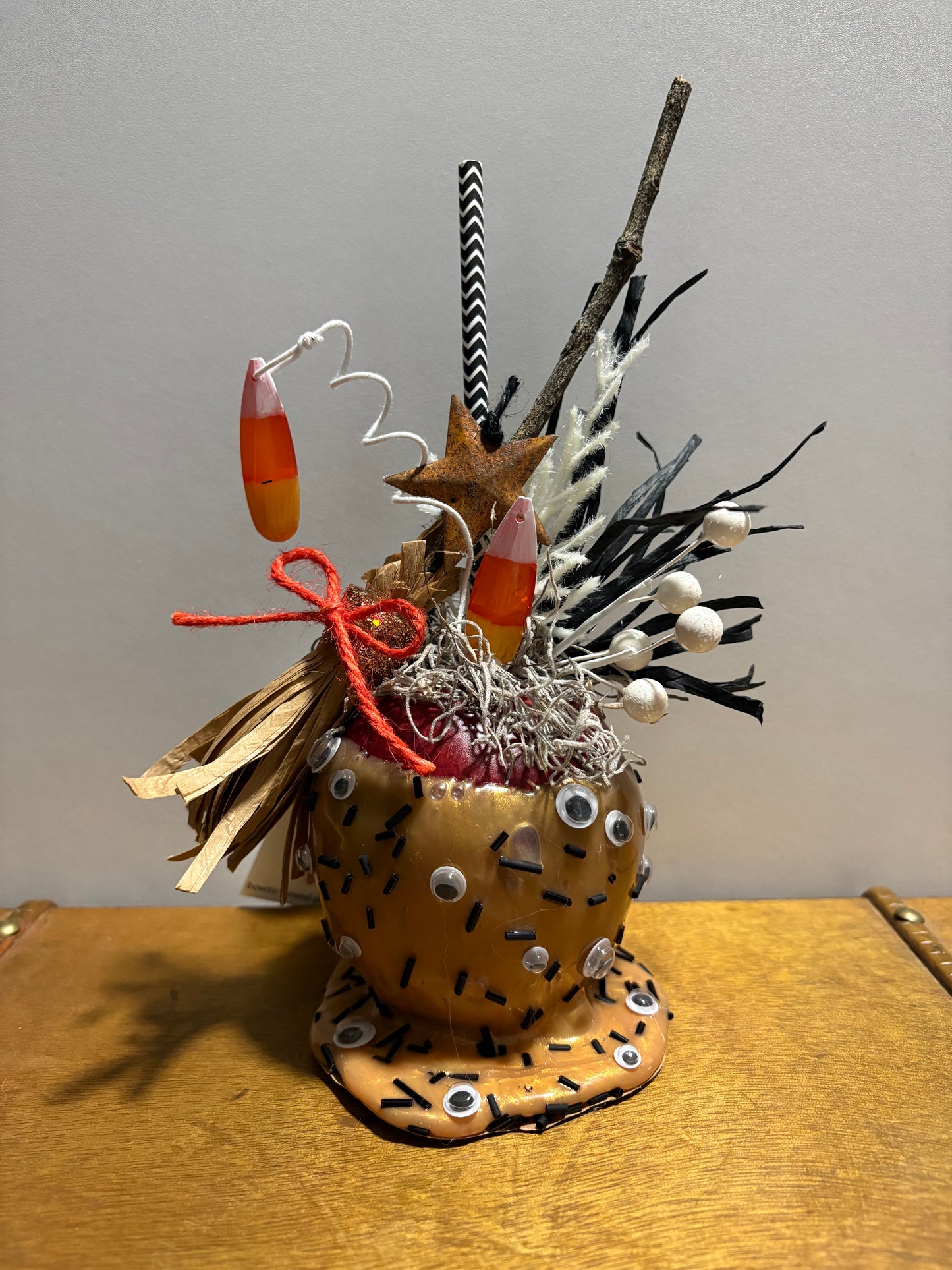 faux decorative caramel apple