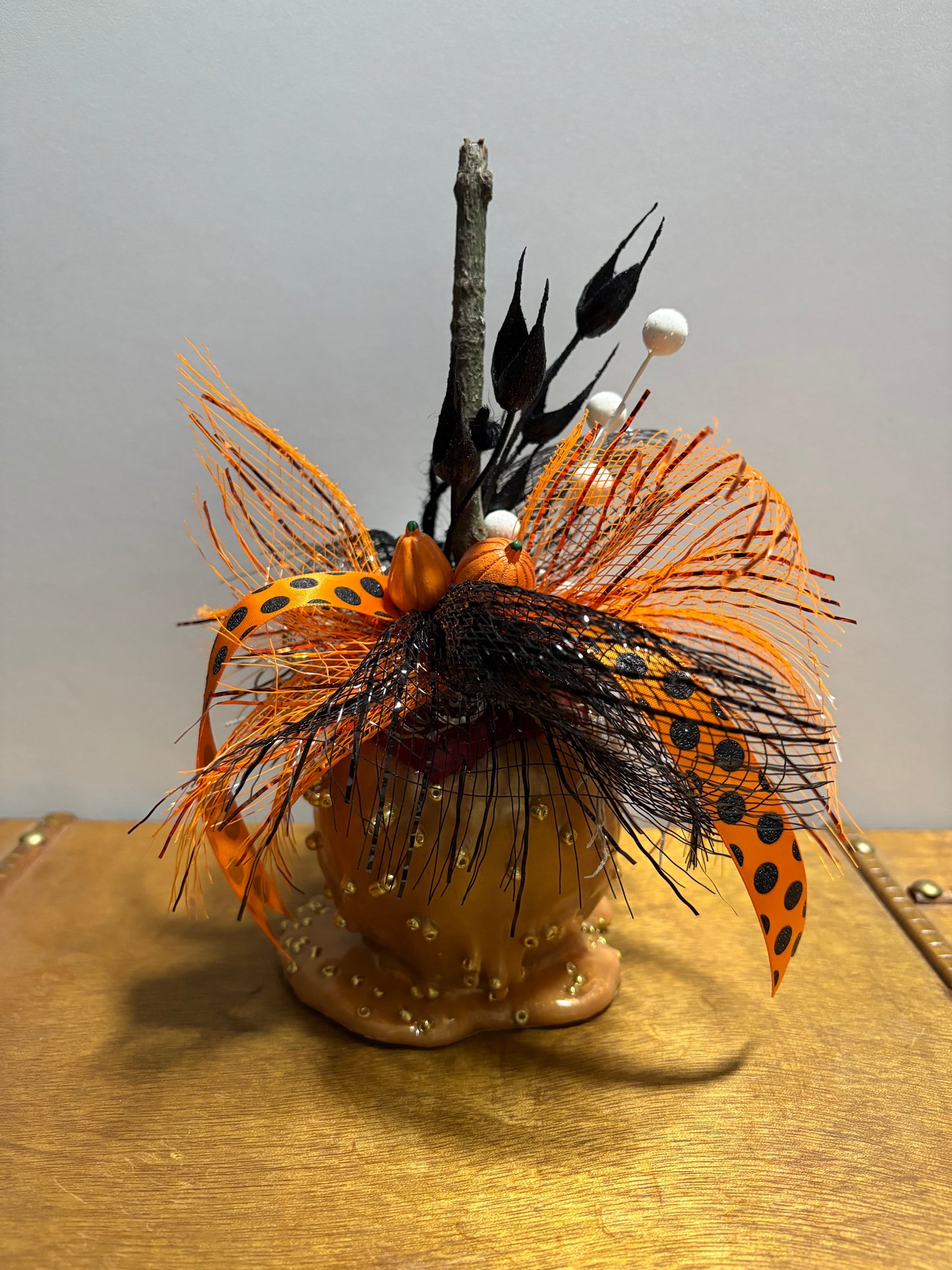 faux decorative caramel apple