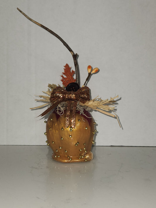 faux decorative caramel apple