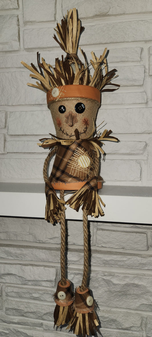 clay pot scarecrow (hat)