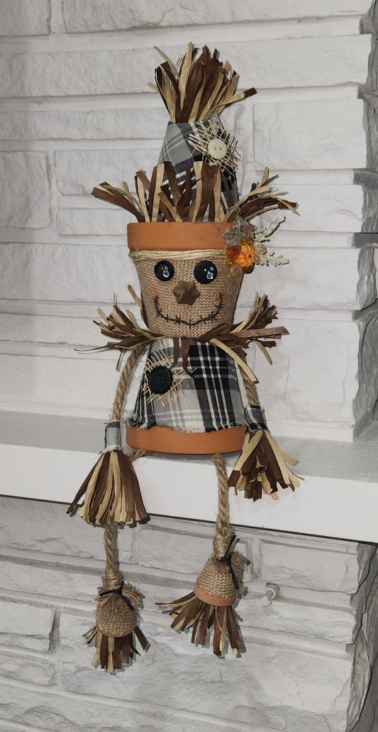 clay pot scarecrow (hat)