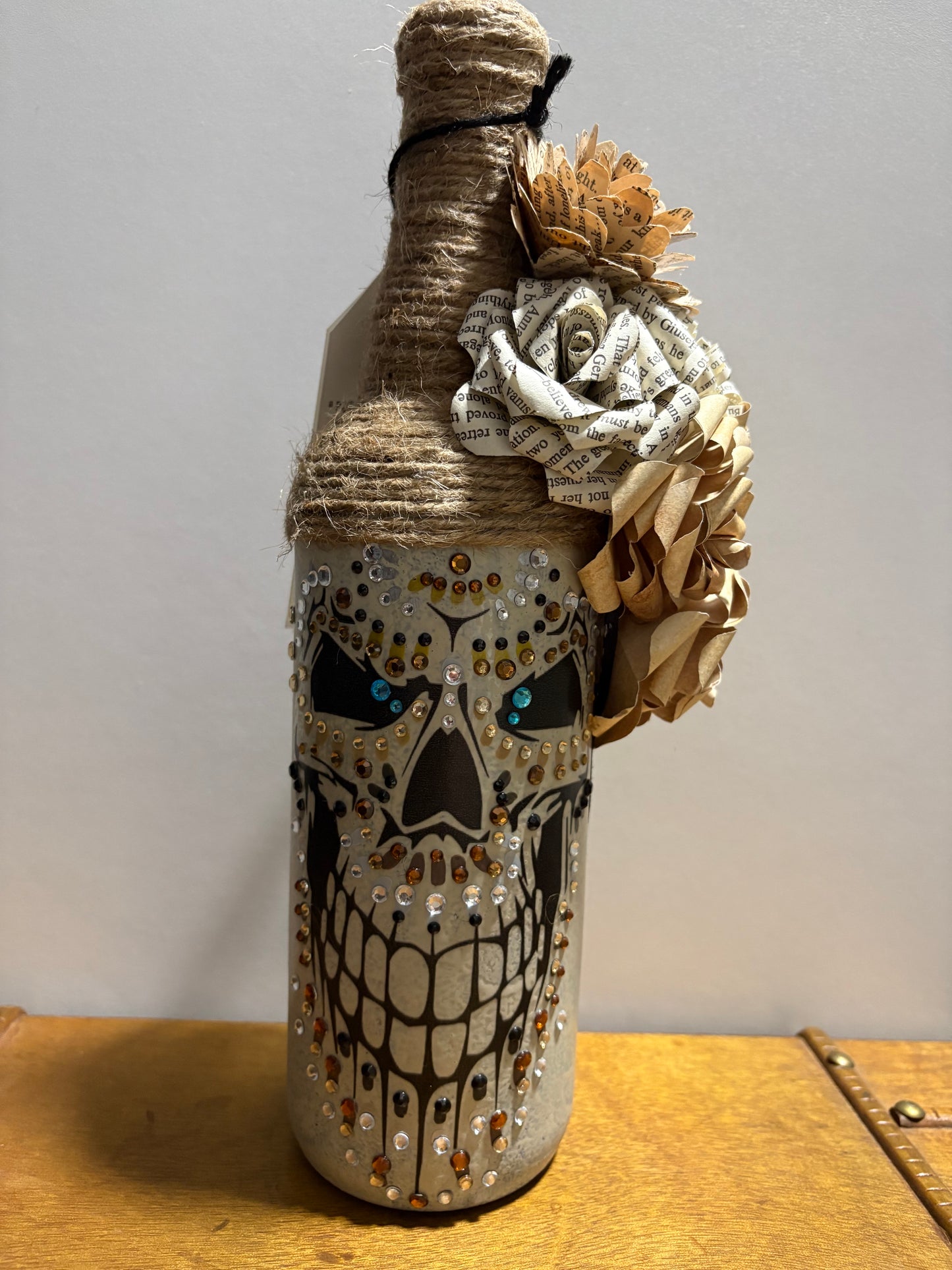 day of the dead wine bottle