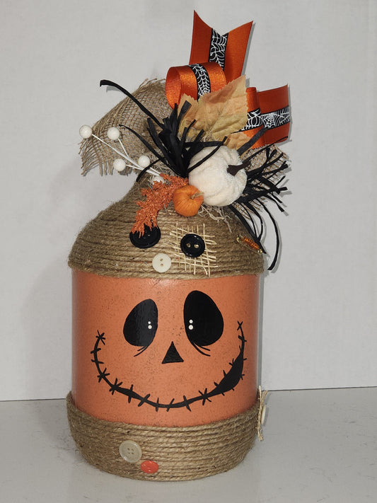 glass gallon jug jack-o-lantern