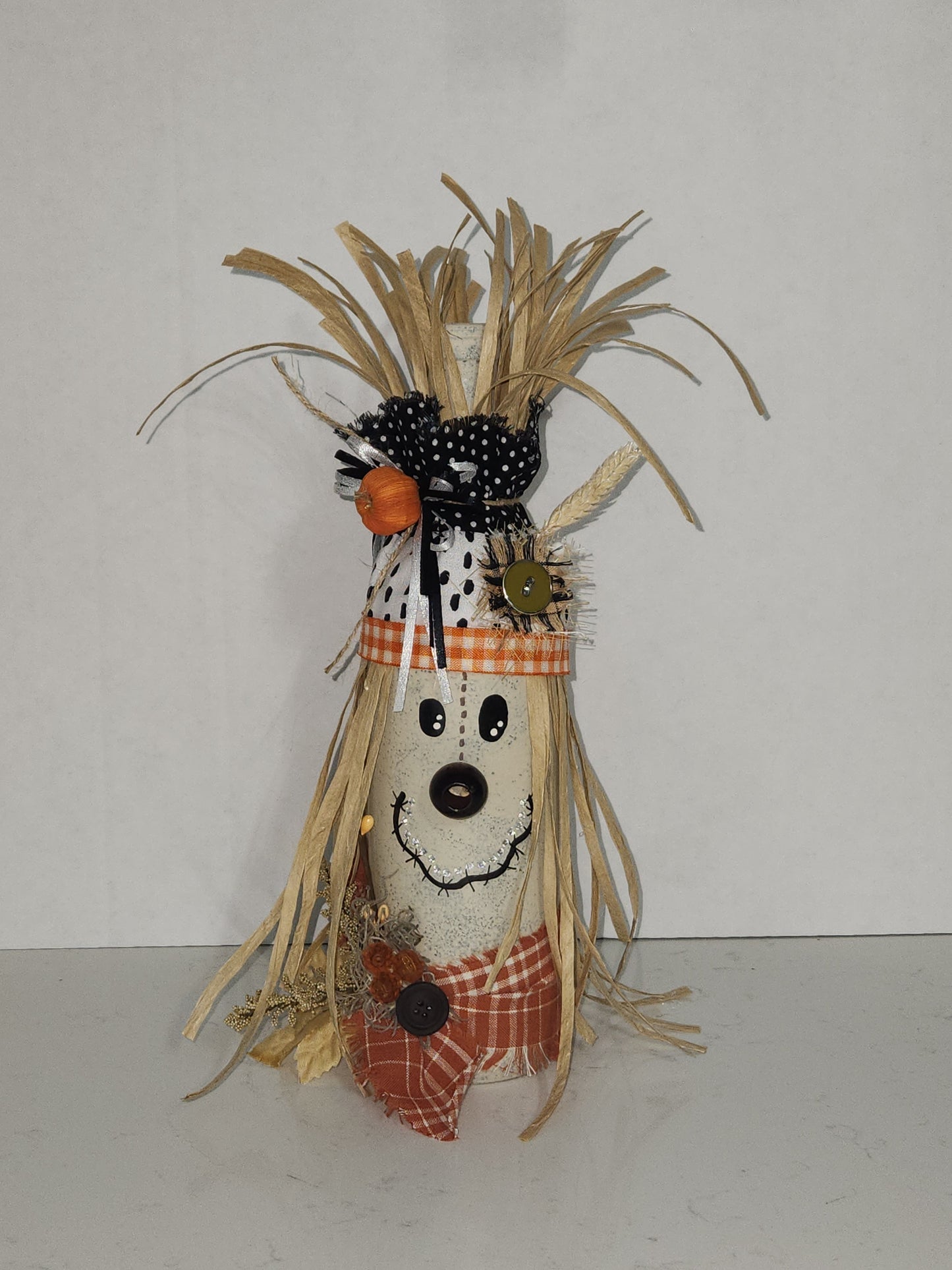 wine bottle scarecrow