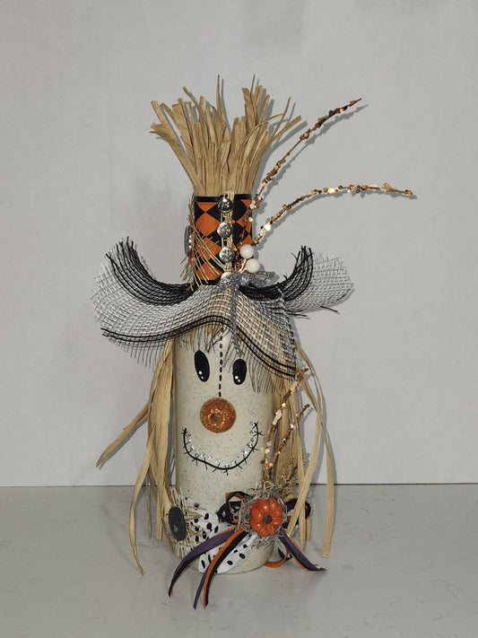wine bottle scarecrow